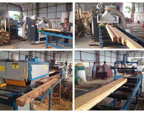 多片鋸連接上下刨機-加工建筑方生產線大型方木多片鋸高100寬400